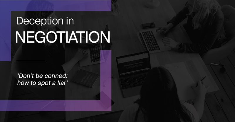 deception in negotiation