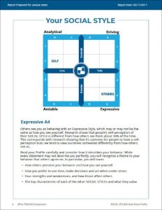 Sample SOCIAL STYLE Profile Assessment